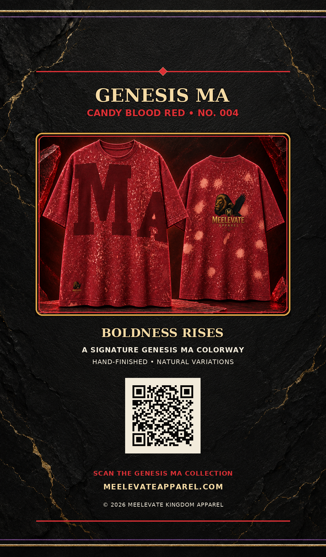 Genesis MA No.004 Candy Blood Red hang tag back