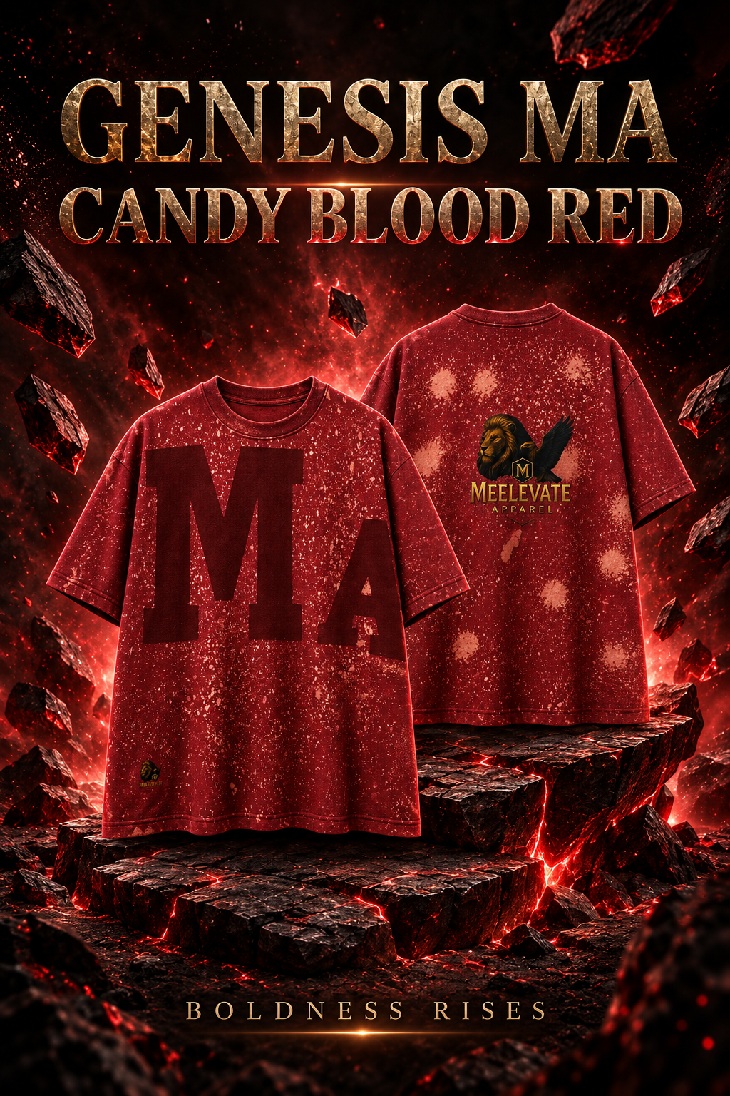 Genesis MA Candy Blood Red Boldness Rises launch poster