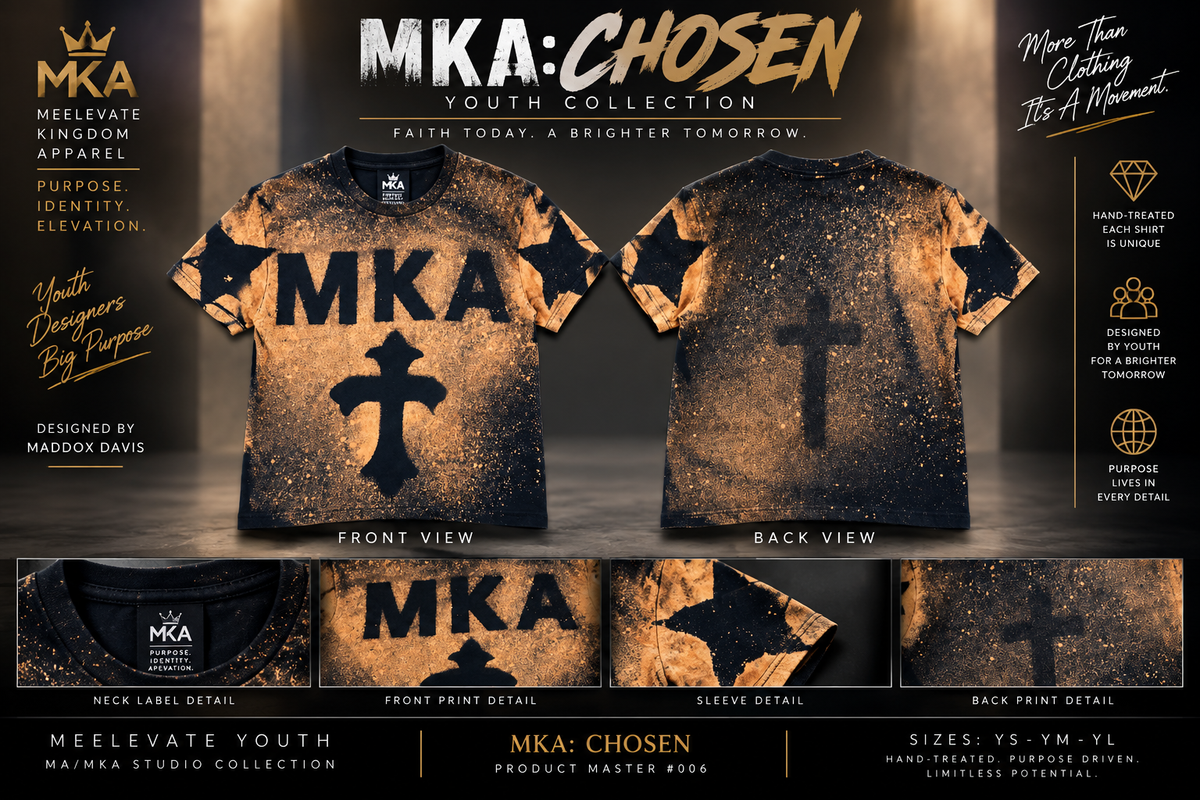MKA Chosen premium hand-treated shirt designed by Maddox Davis product showcase