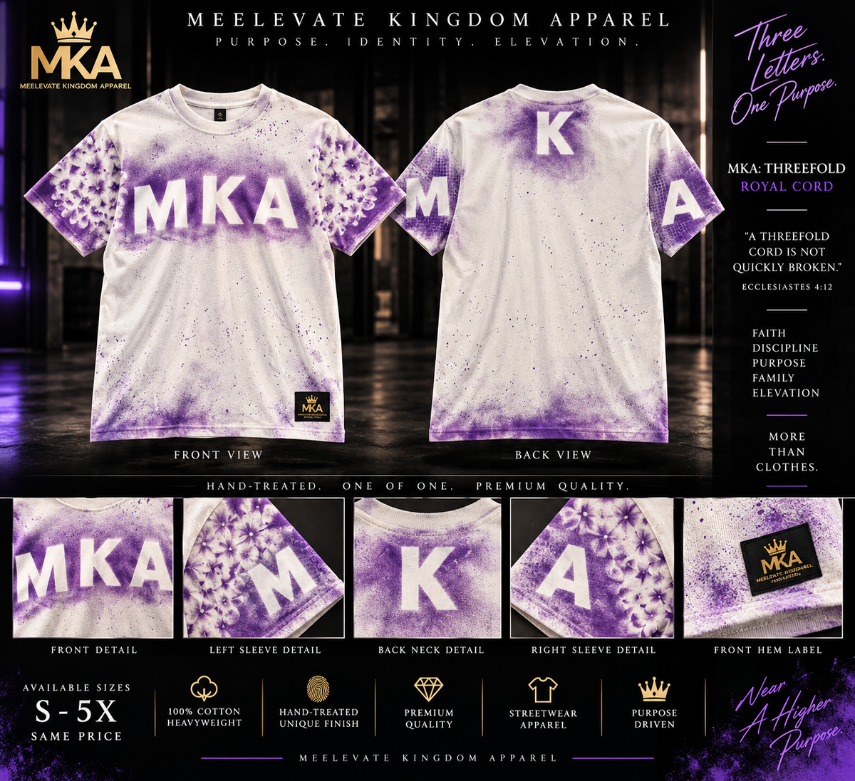 MKA Threefold Royal Cord premium hand-treated shirt product showcase